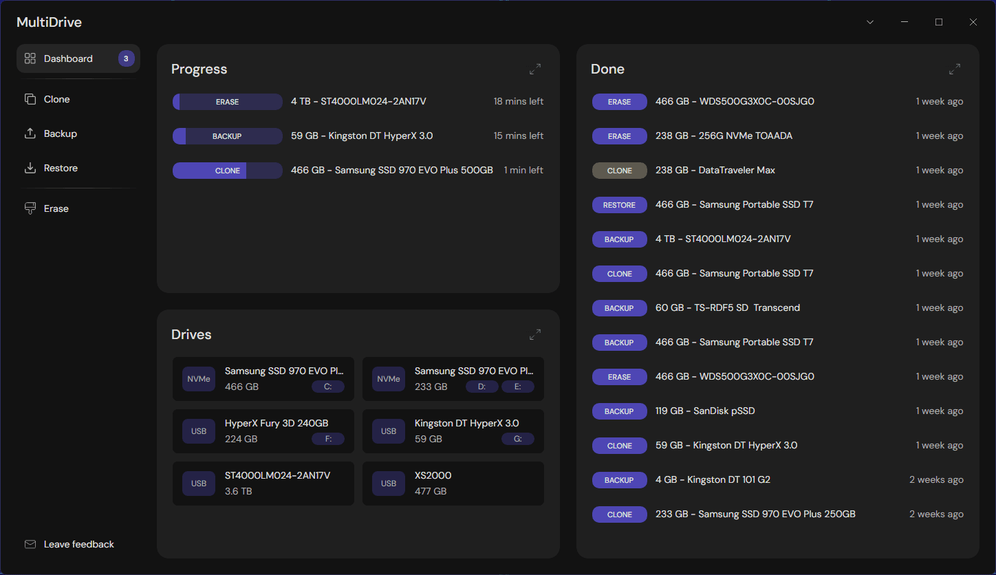 Manage tasks in parallel