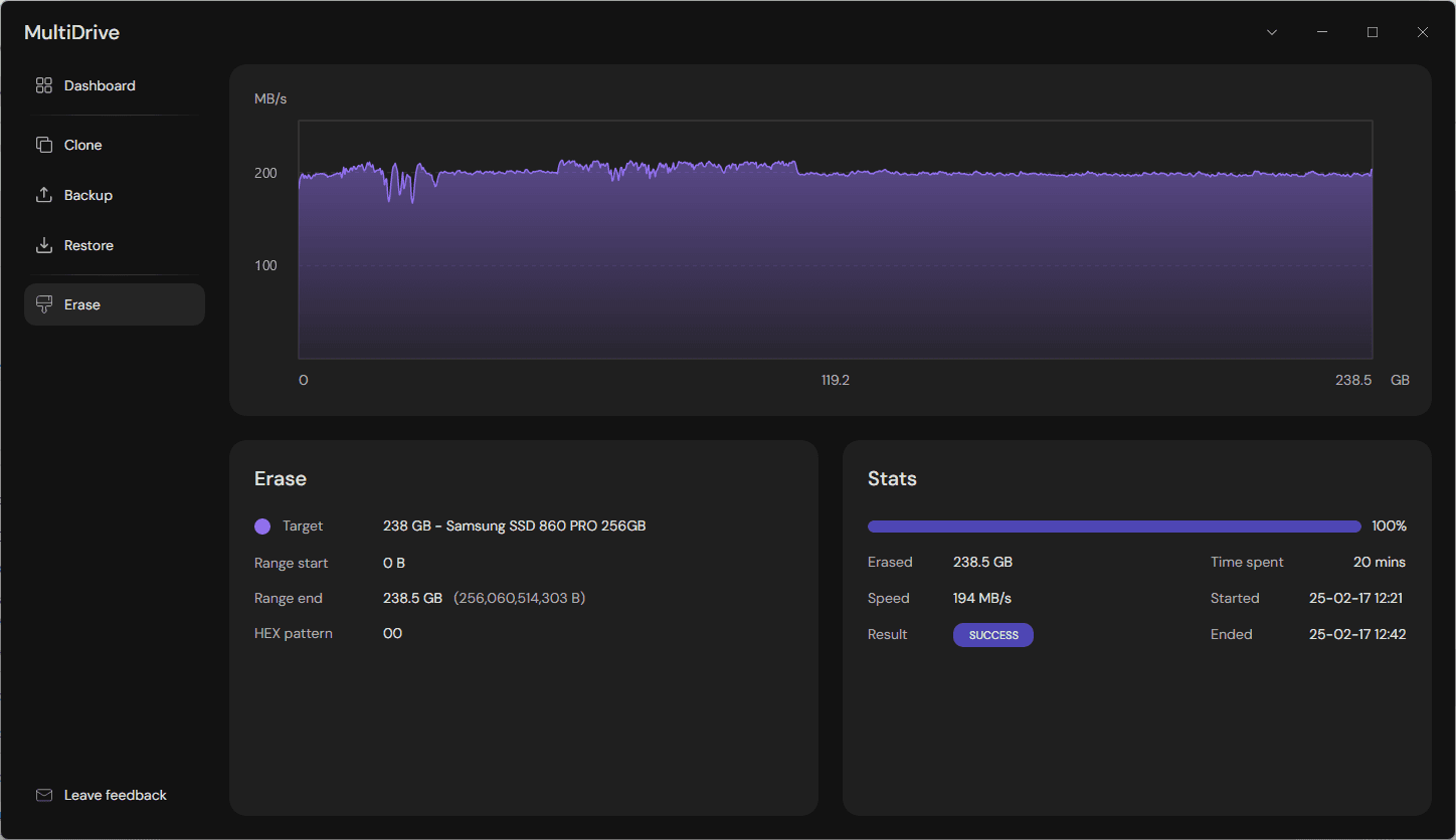 Erase your entire drive